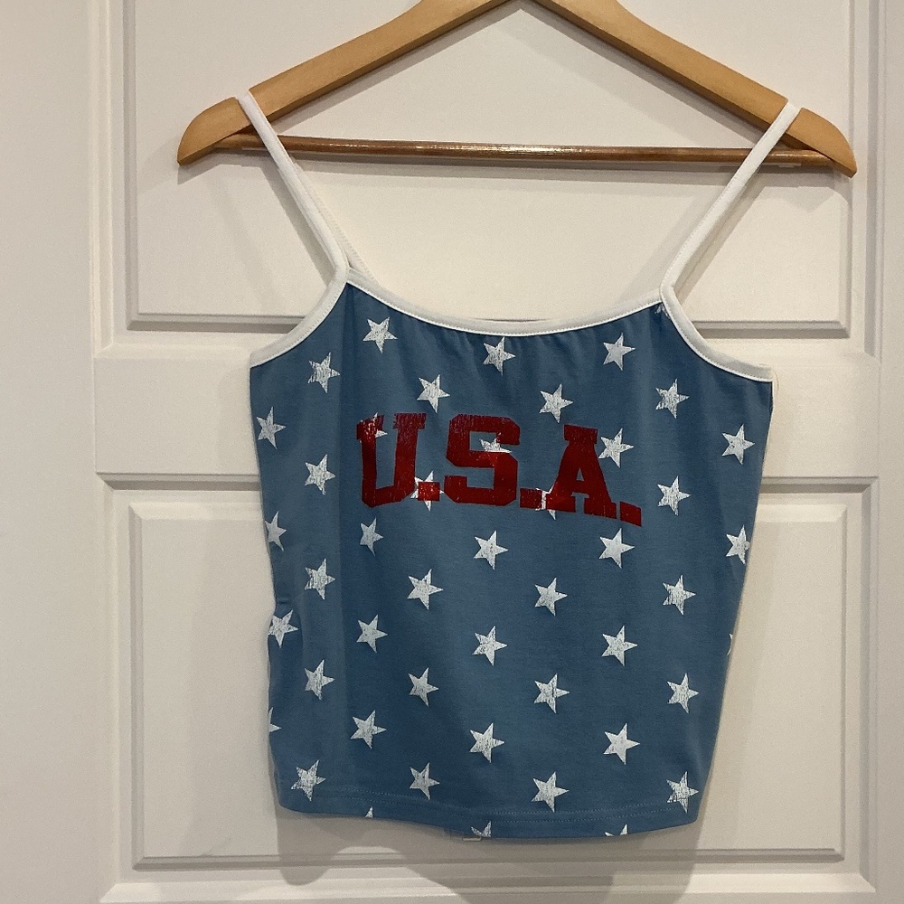 USA cropped tank